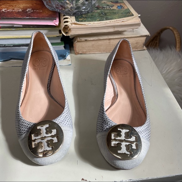 Tory Burch Shoes - Tory Burch Snake and Suede Flats